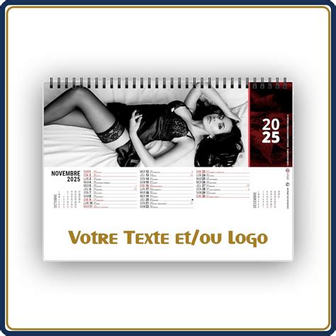 Chevalet Lingerie à feuillets Le Calendrier Pub Marquage Quadri