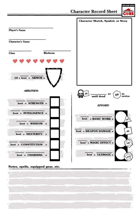 Icrpg Character Sheet Dicegeeks
