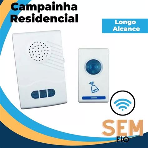 Campainha Residencial Wireless Sem Fio Resistente Gua Wifi Mercadolivre