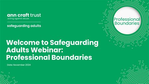 Understanding Professional Boundaries Safeguarding Adults Week Ann