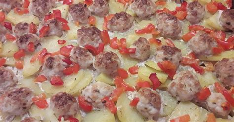 Картофель с мясными шариками рецепт с фото пошаговый от Елизавета Литау ...