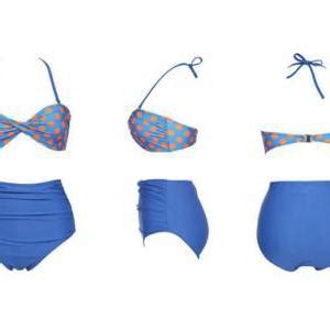 Swimsuit Swimwear Vintage Polka Dot Push Up High Waist Bikini Set On Luulla