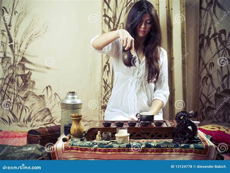 Gongfu Tea Ceremony Stock Photo Image Of Hair Inviting