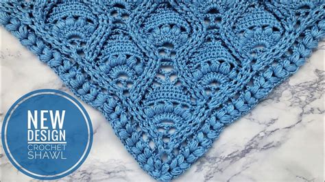 EASY CROCHET SHAWL TUTORIAL How To Crochet Pineapple Puff Stitch