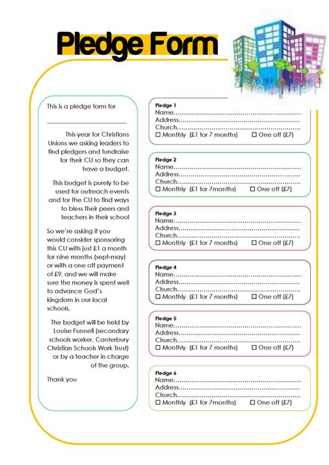 Pledge Form By Louise Funnell Issuu