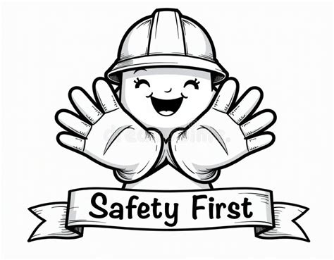 Safety First Cartoon Illustration Stock Illustration Illustration Of