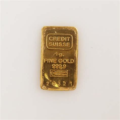 Credit Suisse Fine Gold 1g Bar Property Room
