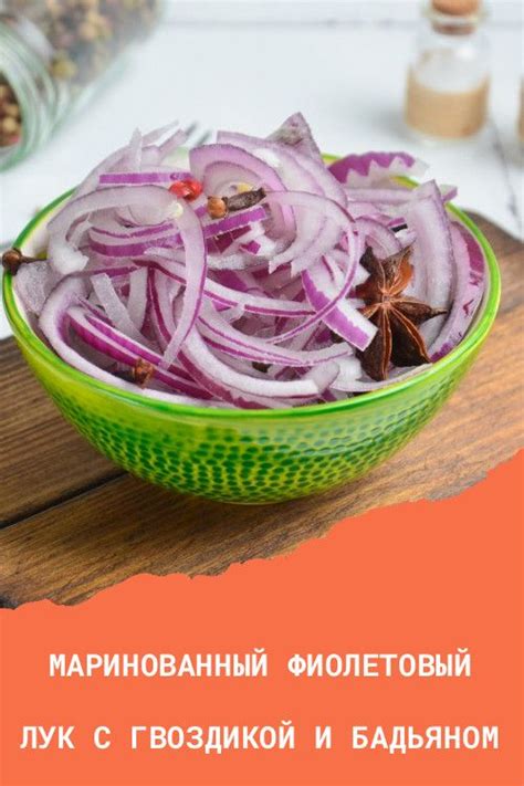 Маринованный фиолетовый лук с гвоздикой и бадьяном – простой и вкусный ...