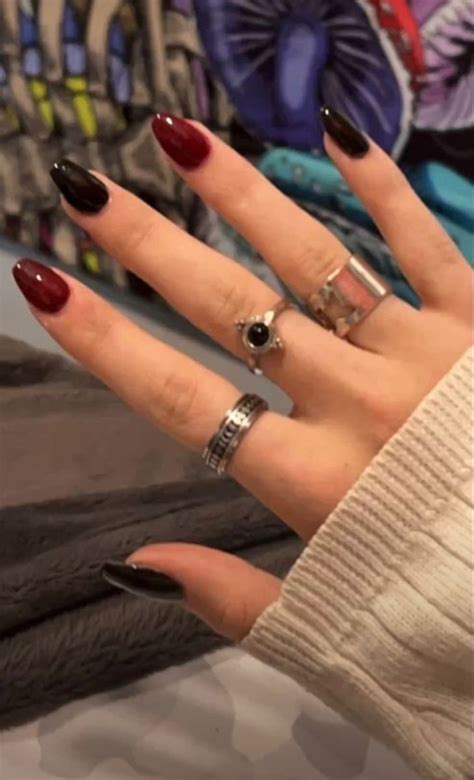 Black Acrylic Nails Best Acrylic Nails Red Black Nails Chic Nails