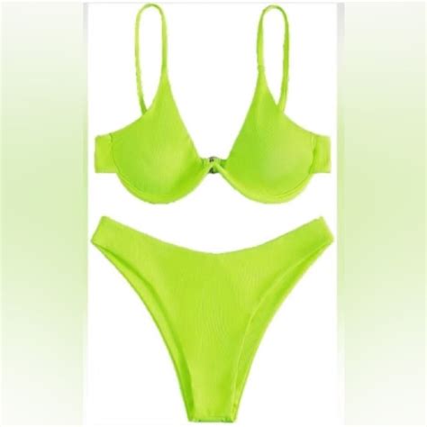 Verdusa Swim Verdusa Womens 2 Piece Triangle Bikini High Cut Bathing Suit Swimsuit Size S