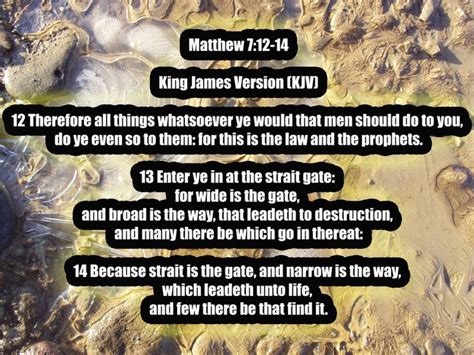 Matthew 712 14 King James Version Kjv 12 Therefore All Things