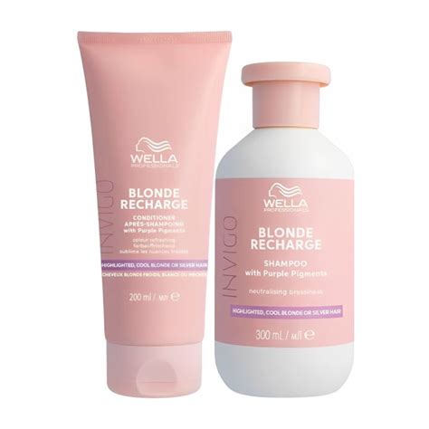 WELLA INVIGO BLONDE RECHARGE KIT SHAMPOO ML ACONDICIONADOR ML