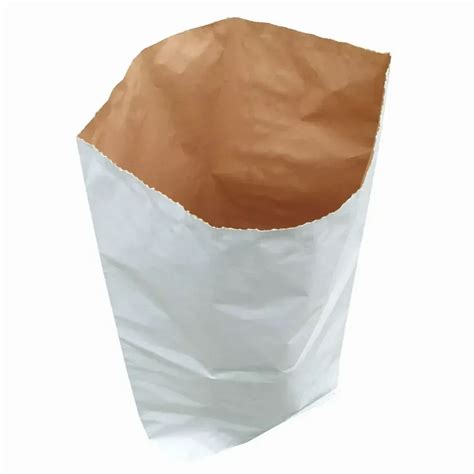 Brown And White Multiwall Kraft Paper Bag For Grocery Capacity 1kg