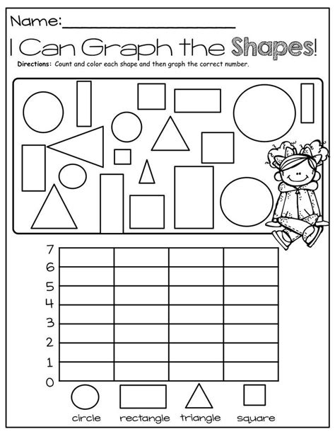 Brilliant Free Printable Kindergarten Graphing Worksheets Preschool Summer