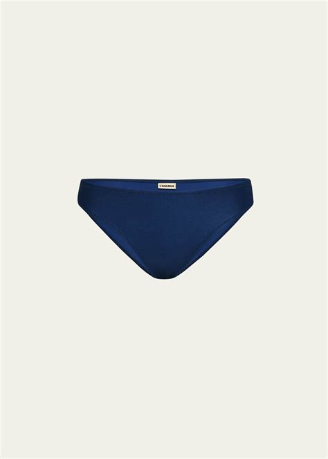 L Agence Nicole Solid Classic Bikini Bottoms Bergdorf Goodman