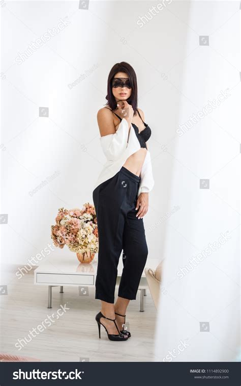 Beautiful Brunette Girl Sexy Business Suit Stock Photo 1114892900 Shutterstock