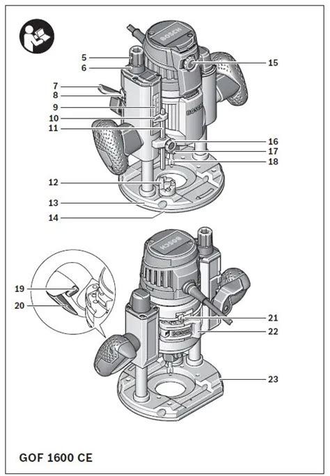 BOSCH GMF 1600 CE Professional Multifunction Router Instruction Manual