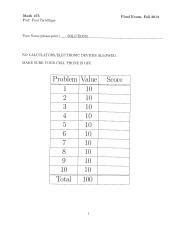 2012 Fall Final Sol Math 475 Final Exam Fall 2012 Prof Paul