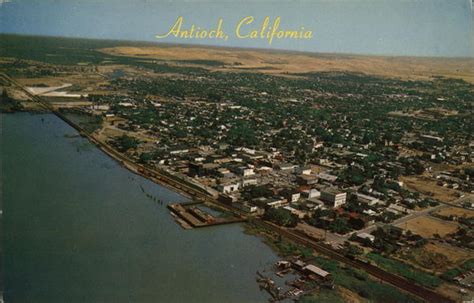 aerial view antioch ca postcard