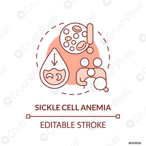 Sickle Cell Anemia Red Concept Icon Stock Vector 6099838 Crushpixel