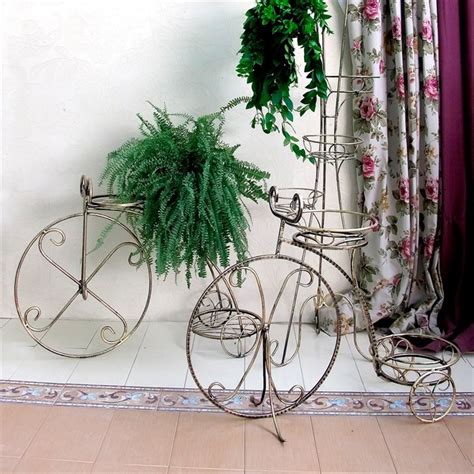 Купить Подставка напольная Велосипед на 3 цветка высота 62см кованая 71 ...