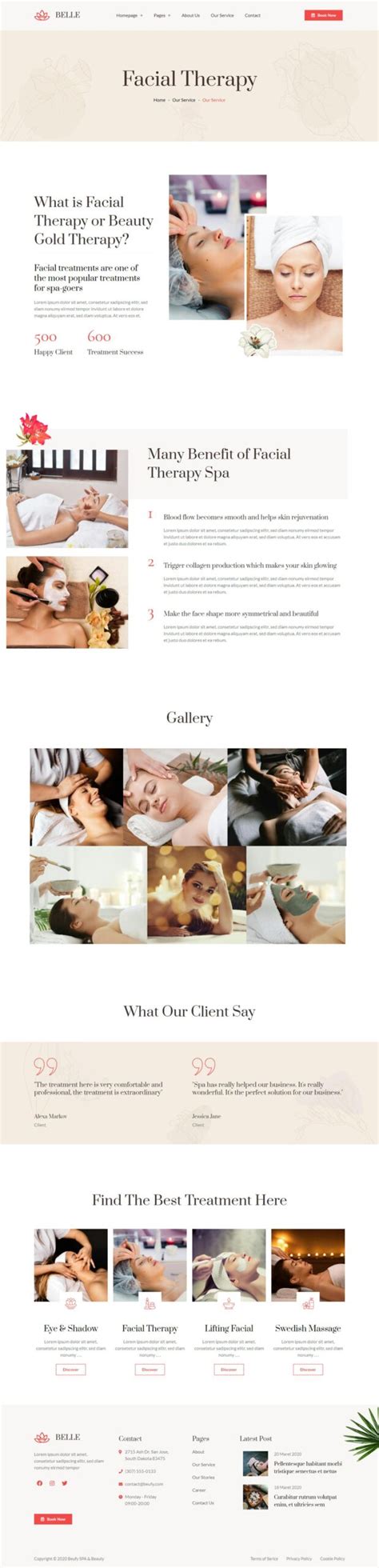 Download Belle Spa Massage And Wellness Elementor Template Kit