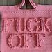 Crochet Pattern Fuck Wall Hanging Etsy