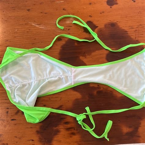 Swim Neon Green String Bikini Medium Nwot Beach Spring Break Poshmark