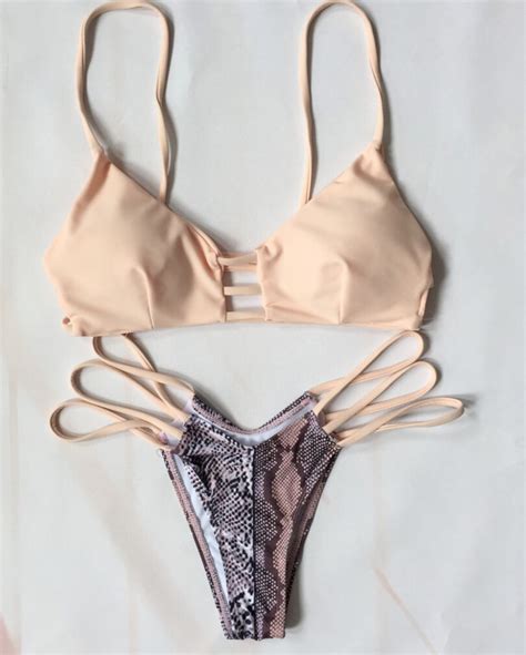 Sexy Hollow Out Straps Two Pieces Swimwear Bikini On Luulla