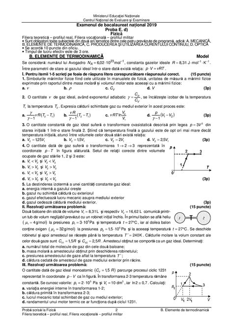 Modele Subiecte Bac Fizica