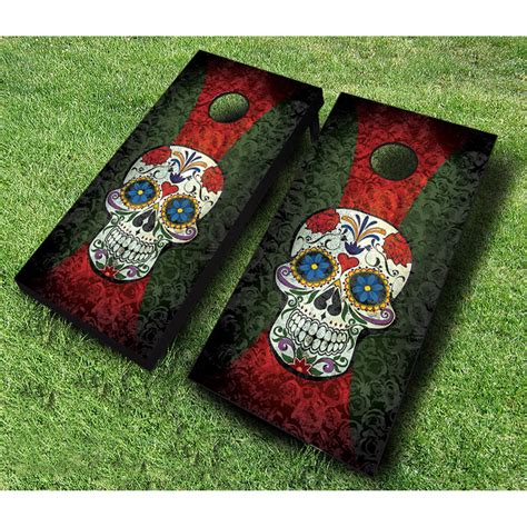 Ajj Cornhole Sugar Skull Cornhole Set