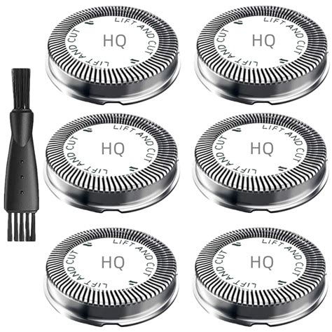 6 Pcs Hq56 Replacement Shaver Heads For Philips Norelco Hq3 Hq4 Hq55 Hq56 Hq63pcs