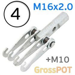 Гребенка М16х2.0 на 4-крючка GrossPOT (стандарт Воронеж) для споттера + М10