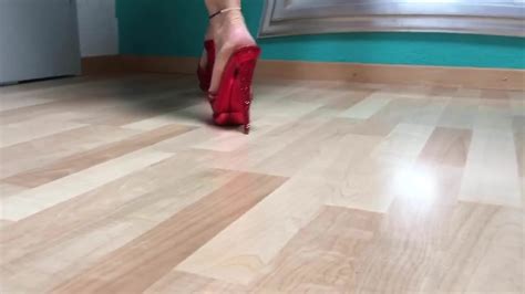 Walk In Red Sexy High Heel Mules Babe Porn XHamster
