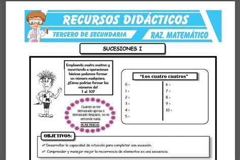 Sucesiones Para Tercero De Secundaria Recursos Did Cticos The