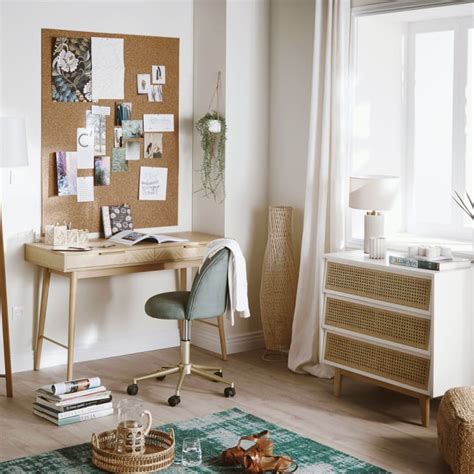 Commode Tiroirs Blanche Cannage En Rotin Suzelle Maisons Du Monde