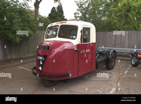 Vintage British Railways Scammell Scarab 3 wheeled vehicle Stock Photo ...