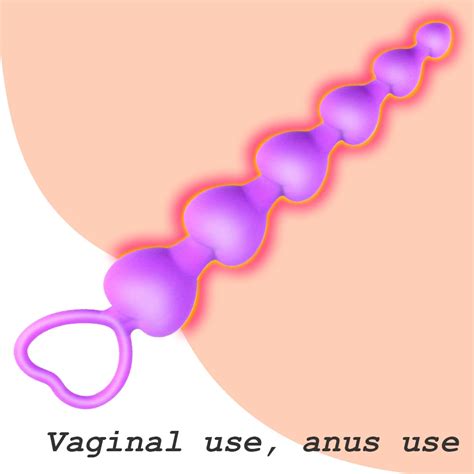 Flexible Silikon Lange Anal Perlen Butt Plug Herz Form Wasserdicht Anal Sex Spielzeug F R Mann