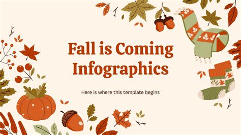 fall  coming infographics template