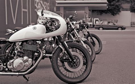 2560x800px Free Download Hd Wallpaper Yamaha Sr400 Rb Racing White White Yamaha Cruiser