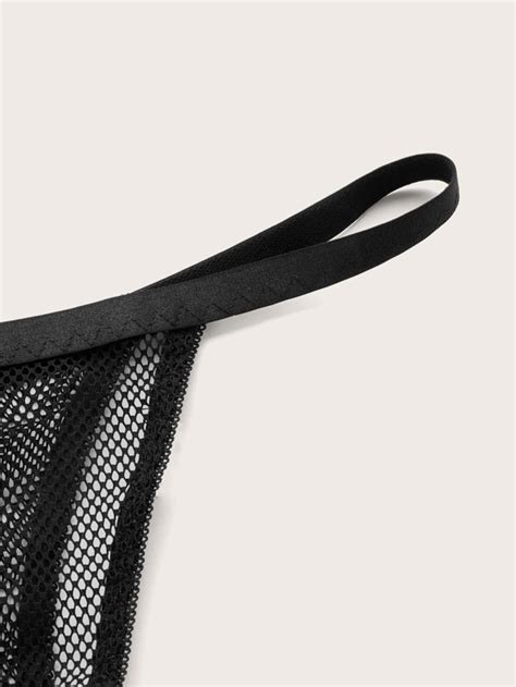 Academia Vazado Cortado Anel Transparente Simples Sensual Lingerie
