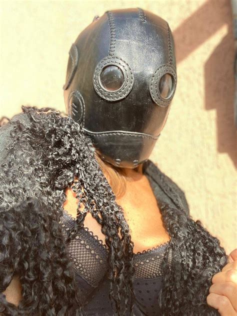 Black Leather Bdsm Mask Facemask Sew Toy Mask Sex Etsy