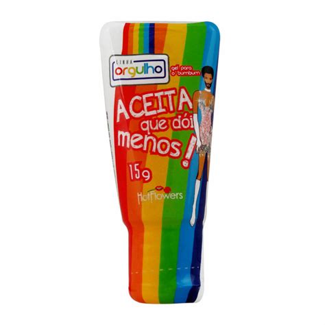 Aceita Que Dói Menos Gel Dessensibilizante Anal Linha Orgulho g Hot Flowers