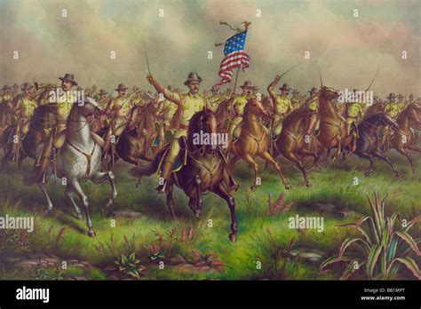 Rough-Riders, Col. Theodore Roosevelt, U.S.V. Commander Stock Photo - Alamy