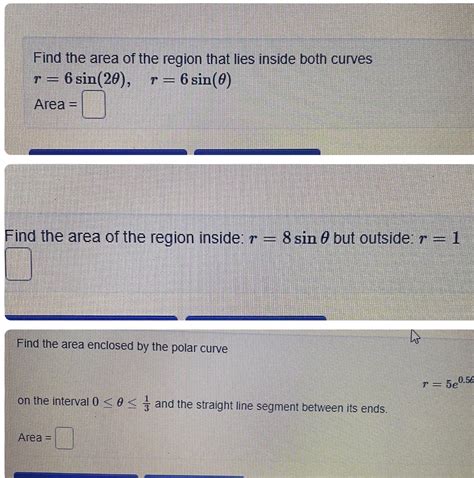 Solved Please Need An Answer Asapp Find The Area Of The Region That