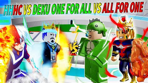 Roblox ĐẠI HỘI ANH HÙNG HALF COLD HALF HOT VS DEKU ONE FOR ALL VÀ ALL FOR ONE Boku No Roblox