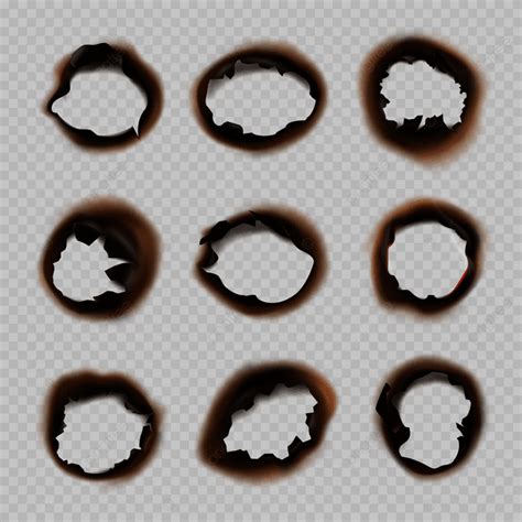 Burn Hole Vector Hd PNG Images Burned Holes Paper Fire Burn Shape