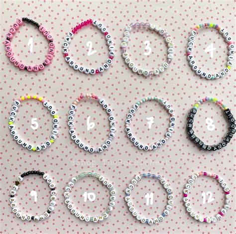 Swear Words Of Wisdom Fuck Around And Find Out Beaded Bracelet Etsy
