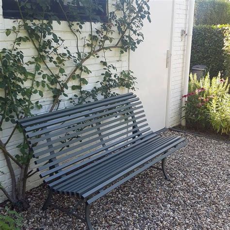 Fermob Louisiane Bench Deep Blue Garden Bench Metal Garden Benches