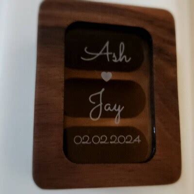 Custom Engraved Wood Jewelry Box, Jewelry Organizer, Simple Jewelry Box, Walnutjewelry Box, Ring ...